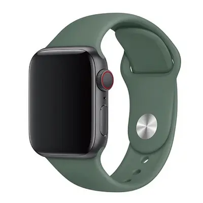Силиконовый ремешок для Apple Watch 38/40/41mm серо-зеленый