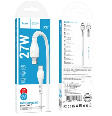 USB кабель Hoco X37 Type-C/Lightning 27W 1m белый