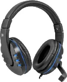 Гарнитура DEFENDER (64118) WARHEAD G-160 черный/синий