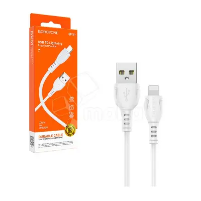 Кабель USB - Lightning Borofone BX51 (2.4A) Белый