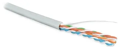 Кабель витая пара Hyperline Cat5e U/UTP, UUTP4-C5E-S24-IN-LSZH-GY-305, (305 м) неэкранированная