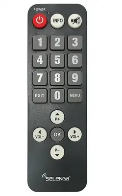 Пульт SELENGA д/у DVB-T2 с большими кнопками ВВ ВВ5195