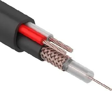 REXANT (01-4013) Кабель для видеонаблюдения KBK-П-2x0,50мм, 200м., черный OUTDOOR