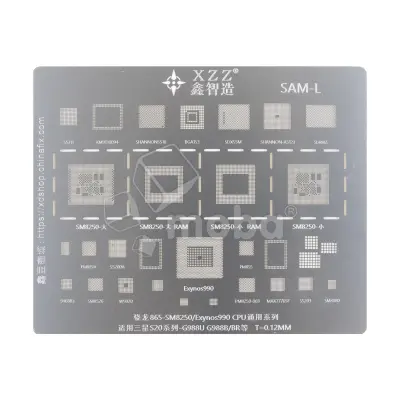 BGA трафарет XZZ Snapdragon 865/Exynos 990 для Samsung Galaxy S20 (G980F)