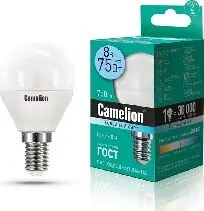 Лампа светодиодная CAMELION (12393) LED8-G45/845/E14/4500К