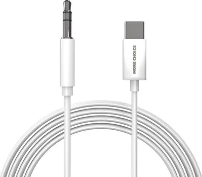 Кабель MORE CHOICE (4610196409851) UK28a AUX 3.5mm Type-C 1м White