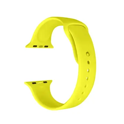 Силиконовый ремешок для Apple Watch 42/44/45mm желтый