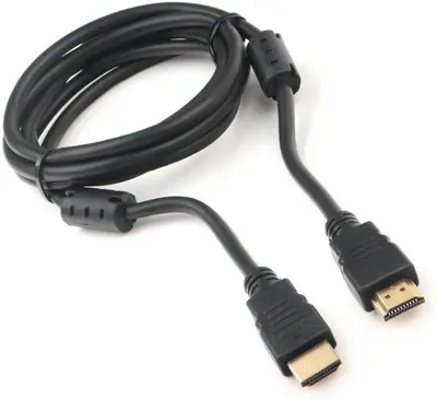 Кабель CABLEXPERT (19443) CCF2-HDMI4-6, 19M/19M, v2.0, медь, двойной экран, позол.контакты, 2 фер.кольца, 1.8м, черный, пакет