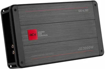 Автоусилитель ACV DX-4.150 V4 4*150Вт/4-3-2 канал/4-2 Ом/HPF/LPF/BP/BassBoost/High Input/D class