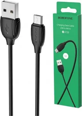 Кабель BOROFONE (6931474701770) BX19 USB-microUSB 2.4A 1м черный