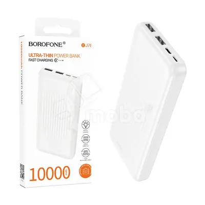 Внешний Аккумулятор (Power Bank) Borofone BJ78 10000 mAh (10W, 2USB, MicroUSB, Type-C, LED индикатор) Белый