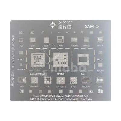BGA трафарет XZZ Snapdragon 8 Gen 1/Exynos 2200 для Samsung Galaxy S22/S22+/S22 Ultra (S901B/S906B/S908B)