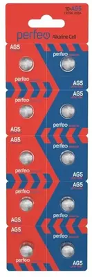 Элементы питания PERFEO LR754-10BL ALKALINE CELL 393A AG5 (10)