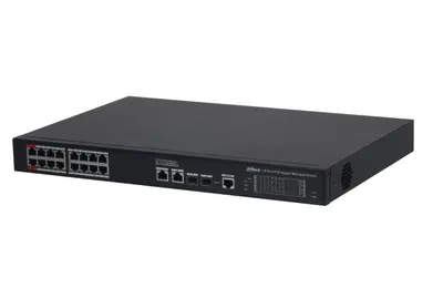 DH-S4220-16GT-190 16-портовый управляемый настольный гигабитный коммутатор с PoE