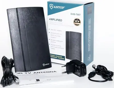 Антенна комнатная ANTOP DVB-T807 DVB-T2 и ДМВ активная