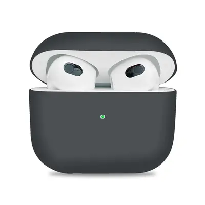 Силиконовый чехол тонкий для Apple AirPods 3 черный