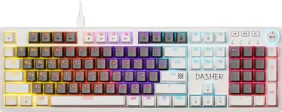 Клавиатура DEFENDER (45473) Dasher GK-472 RU,серый/белый