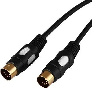 Кабель DIN REXANT (17-2522) ШНУР DIN 5 PIN - DIN 5 PIN, ДЛИНА 1,5 МЕТРА (GOLD)