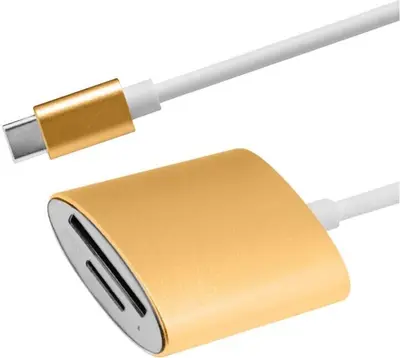 Переходник АТОМ (31050) USB Type-C-Micro SD\TF, золотой