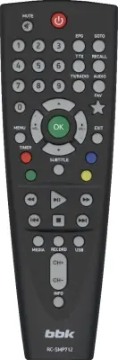 Пульт BBK RC-SMP712 для DVB-T2 ресивера