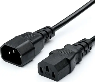 Кабель GOPOWER (00-00024537) C14 (m)-C13 (f) 1.8м ПВХ 0.75мм удлинитель черный (1/10/100)