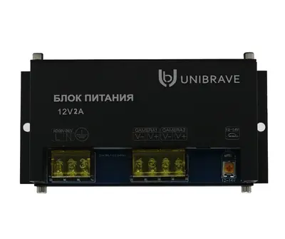 Блок питания Unibrave UB-БП-12V2A-2CH, металл