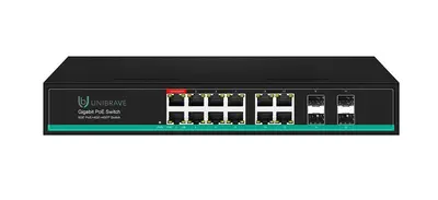 UB-SW-8G4G4SFP-150 Pro Гигабитный неуправляемый коммутатор Unibrave с поддержкой PoE на 8 портов, 4Uplink, 4SFP-портами (150 Вт)