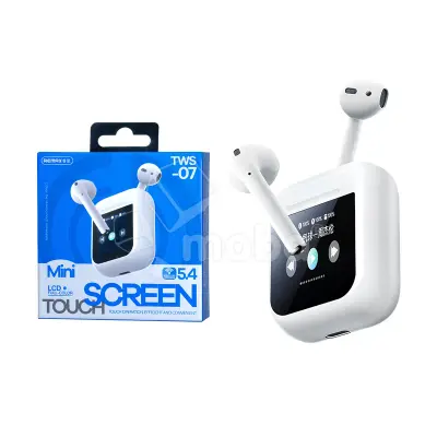 Беспроводные наушники Bluetooth Remax TWS-07 (TWS, вкладыши, с дисплеем) Белый