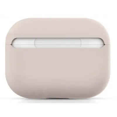 Силиконовый чехол тонкий для Apple AirPods Pro кремовый
