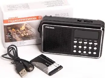 Радиоприемник СИГНАЛ РП-221 УКВ 88-108МГц, акб 400mAч, USB/microSD, дисплей