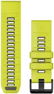 Силиконовый ремешок для Garmin Fenix 8 51mm Quickfit 26 mm (Amp Yellow/Graphite) (010-13393-08)