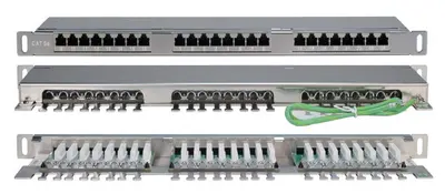 Hyperline PPHD-19-24-8P8C-C5E-SH-110D Патч-панель высокой плотности 19", 0.5U, 24 порта RJ-45