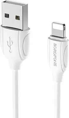 Кабель 8 Pin BOROFONE (6931474701763) BX19 USB-Lightning 8 Pin 3A 1M - белый
