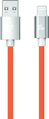Дата-кабель AKSBERRY (6900344960012) X165 USB-A - Lightning 2.4 A 18W PD 1 м, оранжевый