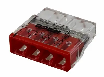2273-204 Экcпресс-клемма, 4-проводная до 2,5 мм2, (100 шт./уп.) WAGO