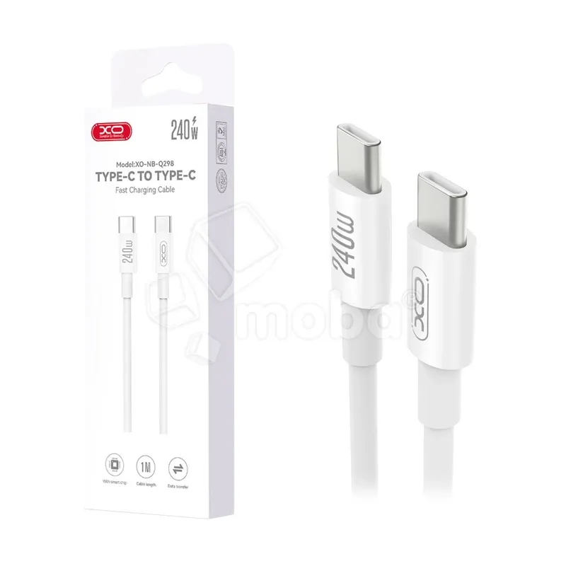 Кабель Type-C - Type-C XO NB-Q298 (240W) Белый
