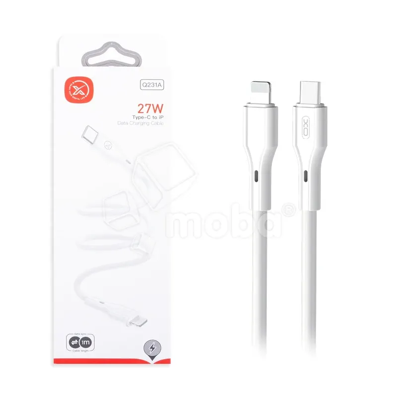 Кабель Type-C - Lightning XO NBQ231A (3A, 27W, PD) Белый