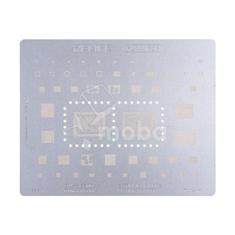BGA трафарет Relife RL-044 IPZ15 A18/A18 Pro для iPhone 16/16 Plus/16 Pro/16 Pro Max