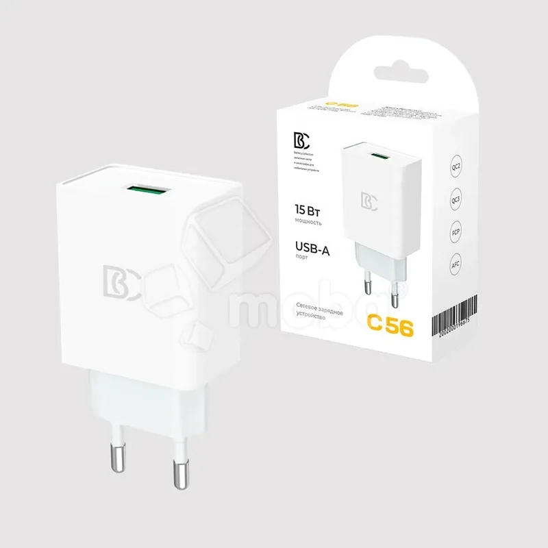 Сетевое зарядное устройство USB BC C56 (15W, QС3.0) Белый