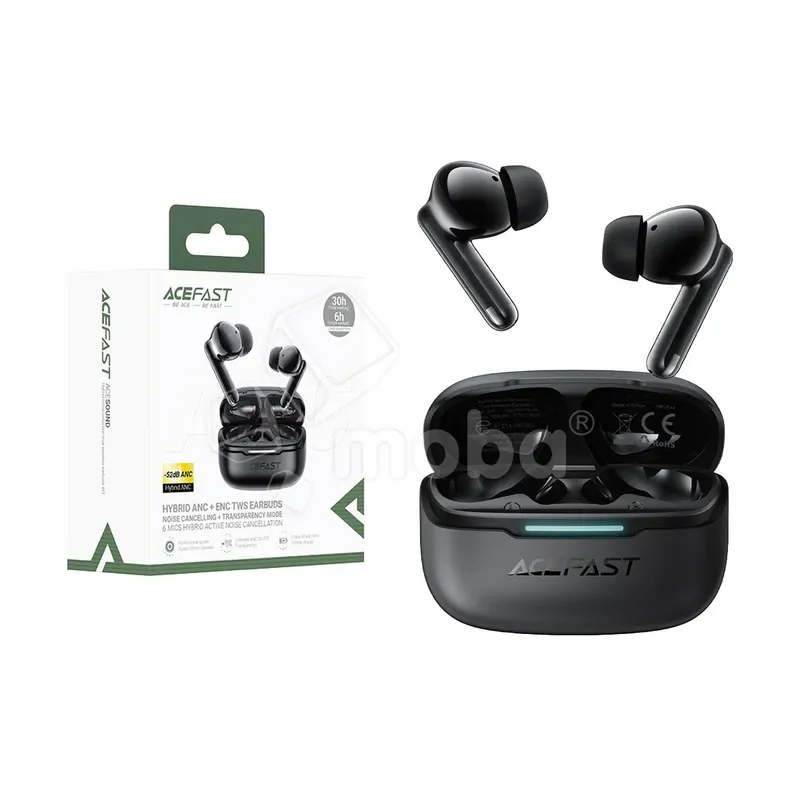 Беспроводные наушники Bluetooth Acefast W5 (TWS, вакуумные, ANC) Черный