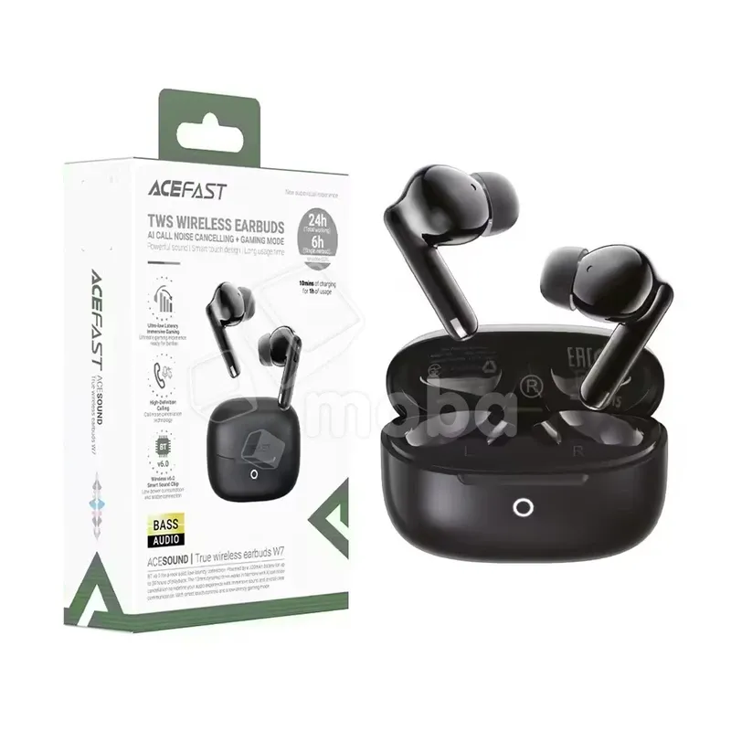 Беспроводные наушники Bluetooth Acefast W7 (TWS, вакуумные, ANC) Черный