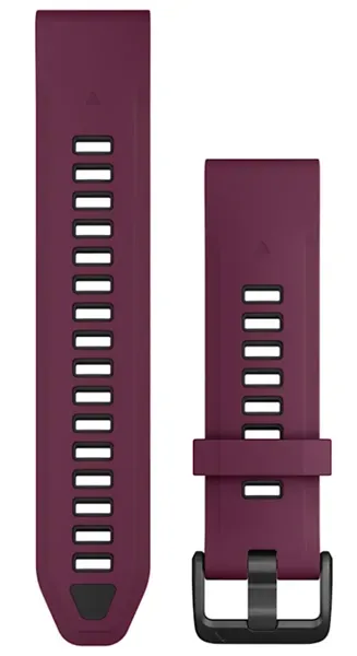 Силиконовый ремешок для Garmin Fenix 8 43mm Quickfit 20 mm (Merlot/Graphite) (010-13391-04)