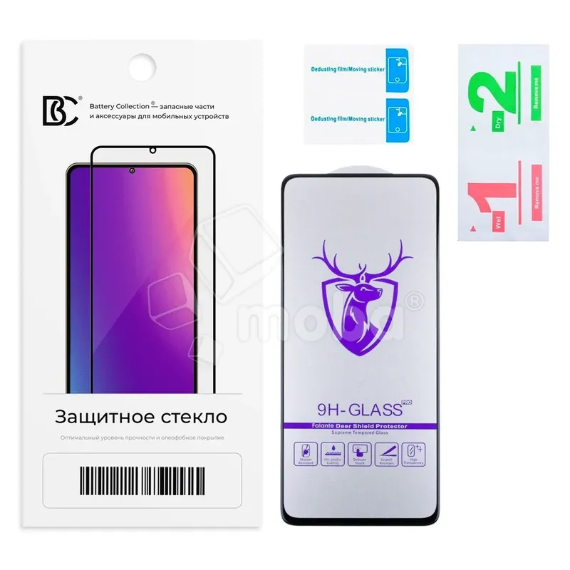 Защитное стекло "Премиум" для Xiaomi Redmi Note 11/11S 4G/12S/Poco M4 Pro 4G Черный
