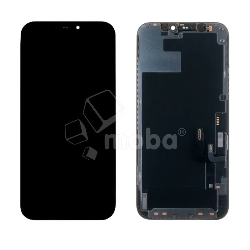 Дисплей для iPhone 12/12 Pro (A2403/A2407) в сборе с тачскрином Черный - (Hard OLED, Full HD) (площадка под IC)