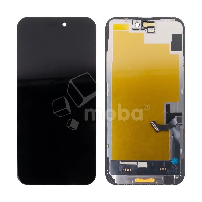 Дисплей для iPhone 15 Plus (A3094) в сборе с тачскрином Черный - (Soft OLED, Full HD) (площадка под IC)