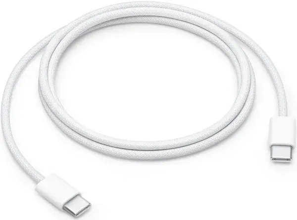 Кабель совместимый с Apple Type-C/Type-C плетеный 60Вт 1м (MW493ZE) белый (CE)