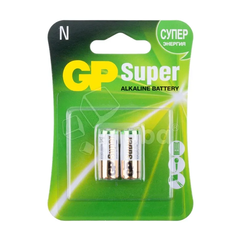 Батарейка LR1 GP Alkaline 1.5V (2 шт. в блистере)