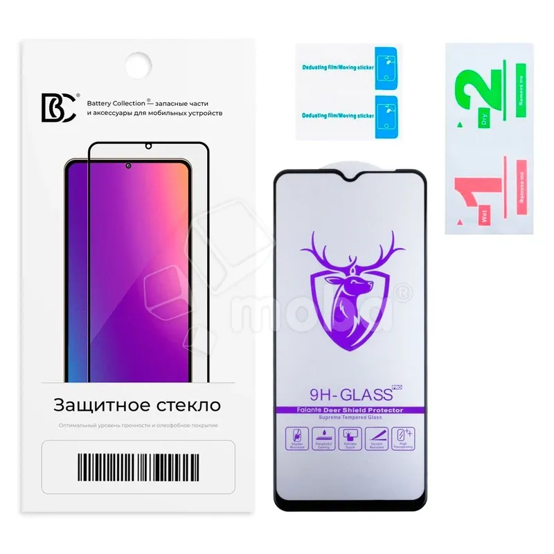 Защитное стекло "Премиум" для Samsung Galaxy A03 (A035F) Черный