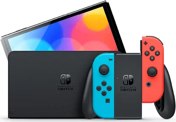 Портативная Игровая приставка Nintendo Switch OLED neon (неоново синий/неоново красный)
