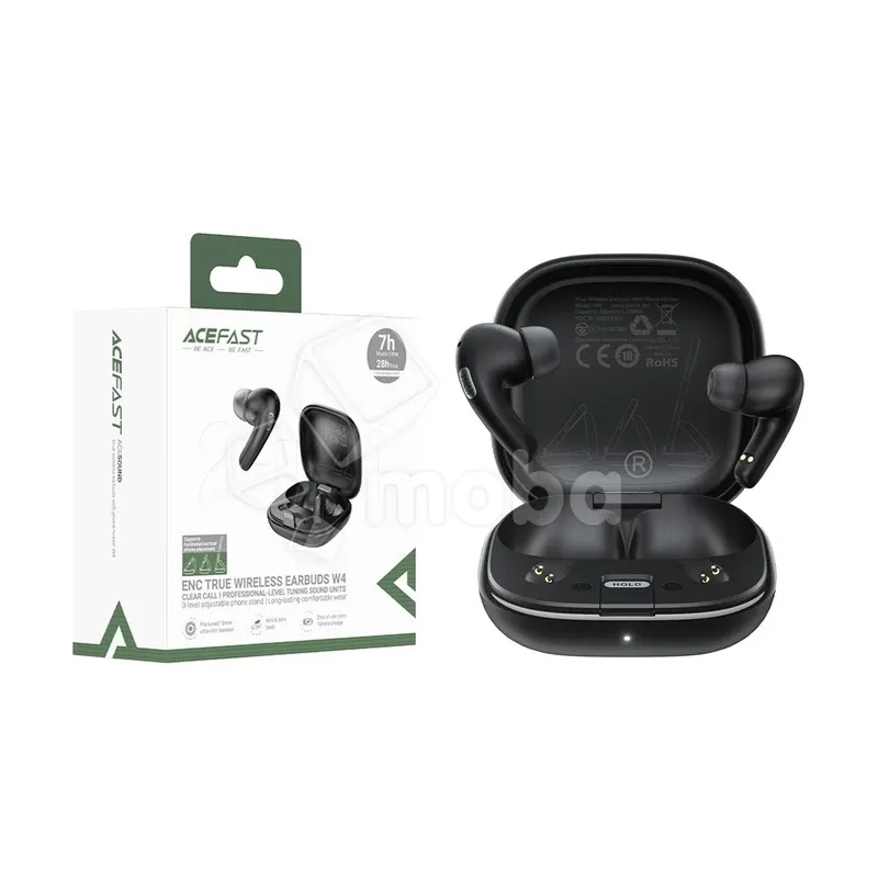 Беспроводные наушники Bluetooth Acefast W4 (TWS, вакуумные, ANC) Черный